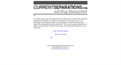 Desktop Screenshot of currentseparations.com