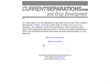 Tablet Screenshot of currentseparations.com